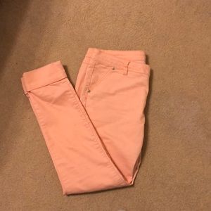 Peach colores skinny jeans